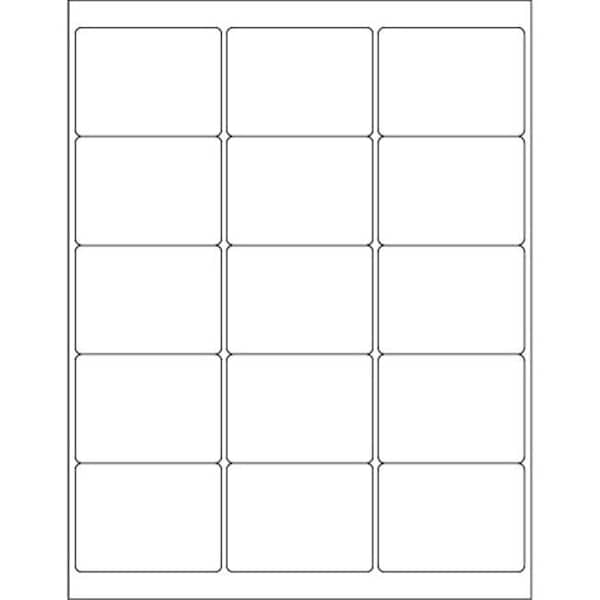 Box Partners Box Partners LL114 2.6875 x 2 in. White Rectangle Laser Labels - Pack of 1500 LL114 - main